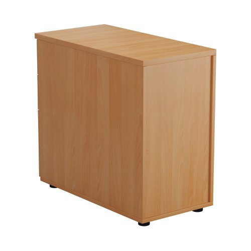 Jemini 3 Drawer Desk High Pedestal 404x800x730mm Beech KF74482