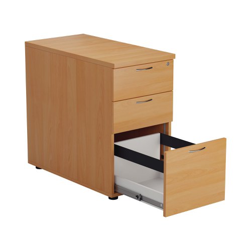 Jemini 3 Drawer Desk High Pedestal 404x800x730mm Beech KF74482