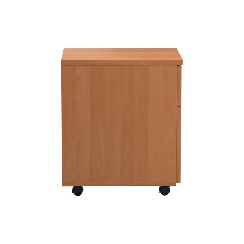 Jemini 2 Drawer Mobile Pedestal 404x500x595mm Beech KF74483 KF74483