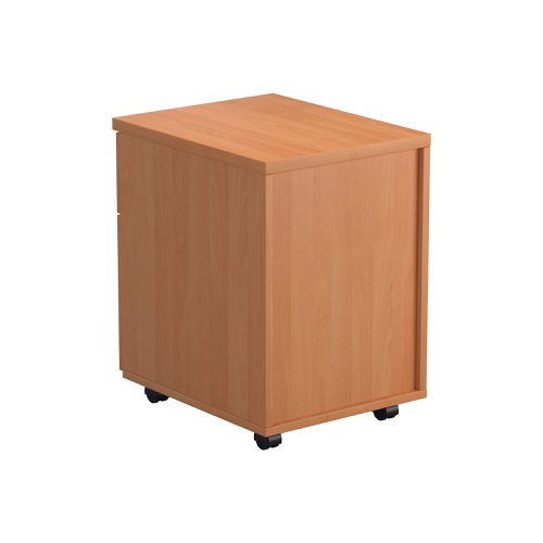 Jemini 2 Drawer Mobile Pedestal 404x500x595mm Beech KF74483 KF74483