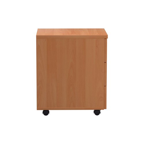 Jemini 3 Drawer Mobile Pedestal 400x500x595mm Beech KF74484 KF74484