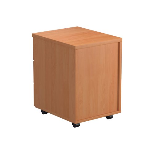 Jemini 3 Drawer Mobile Pedestal 400x500x595mm Beech KF74484