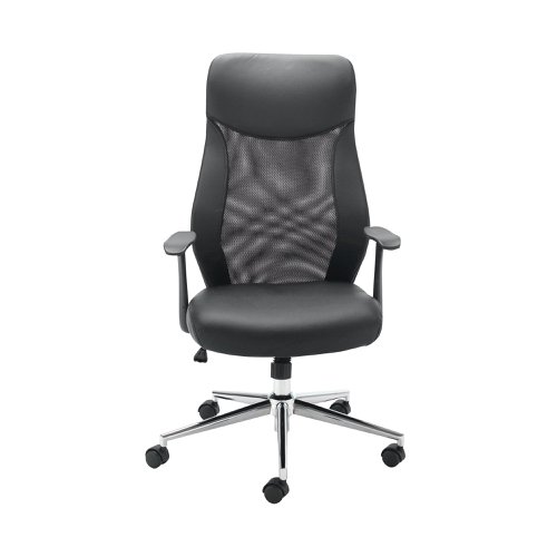 Jemini Tyne High Back Operator Chair 630x650x1110-1205mm Black KF74501