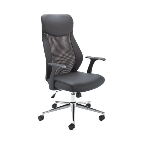 Jemini Tyne High Back Operator Chair 630x650x1110-1205mm Black KF74501