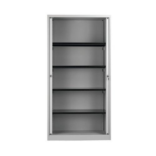 Bisley Tambour Unit 1000x470x1985mm Grey Shelves Not Included BY74774