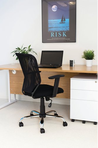 First High Back Task Chair 600x600x940-1030mm Mesh Back Black KF74832