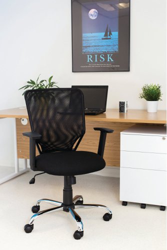 First High Back Task Chair 600x600x940-1030mm Mesh Back Black KF74832