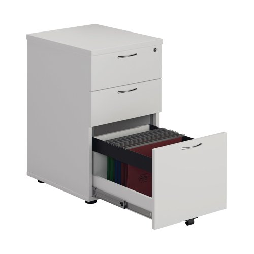 First 3 Drawer Under Desk Pedestal 404x500x690mm White KF74835