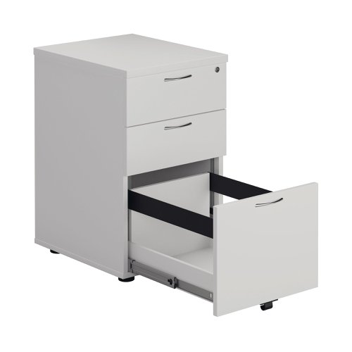 First 3 Drawer Under Desk Pedestal 404x500x690mm White KF74835