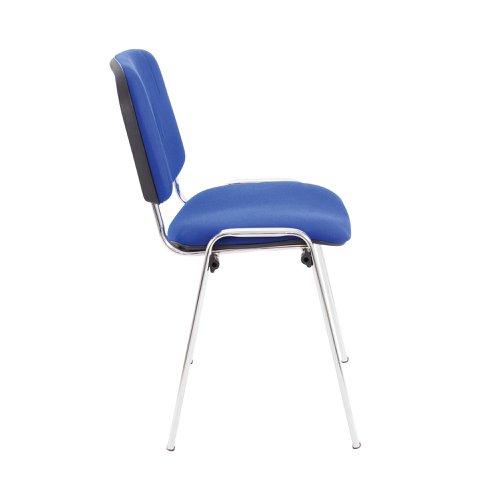 First Ultra Multipurpose Stacking Chair 532x585x805mm Chrome Blue KF74893 | VOW