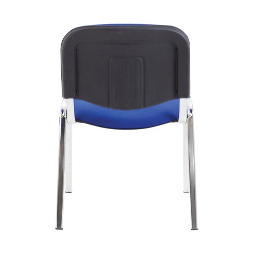 First Ultra Multipurpose Stacking Chair 532x585x805mm Chrome Blue KF74893 | VOW