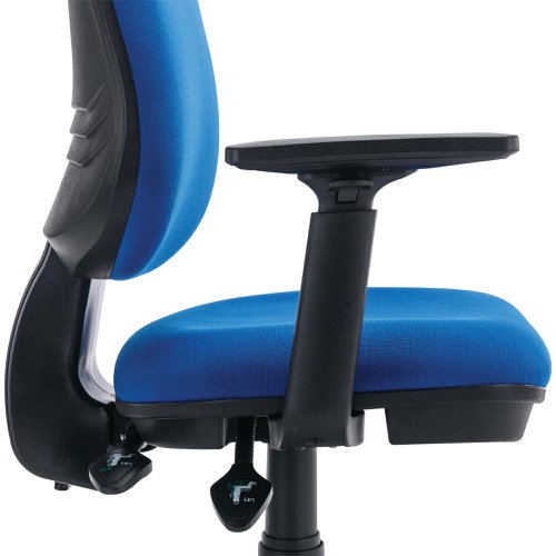 Astin Nesta Operator Chair 2 Lever Upholstered 590x900x1050mm Royal Blue KF77705