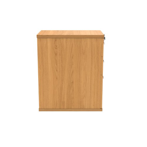 Astin 3 Drawer Desk High Pedestal Lockable 400x600x730mm Norwegian Beech KF77714