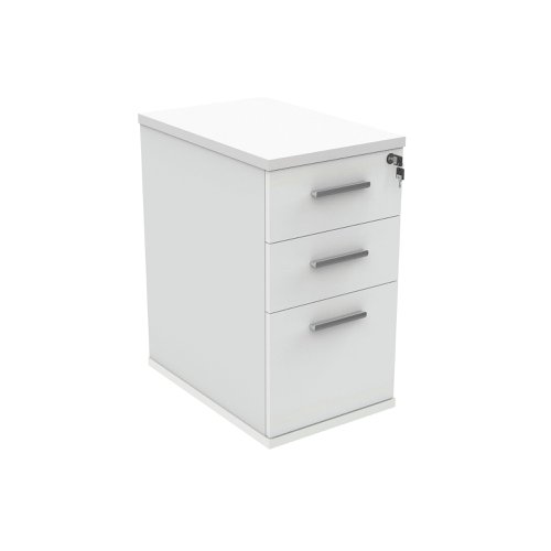 Astin 3 Drawer Desk High Pedestal Lockable 480x680x745mm Arctic White KF77716 KF77716