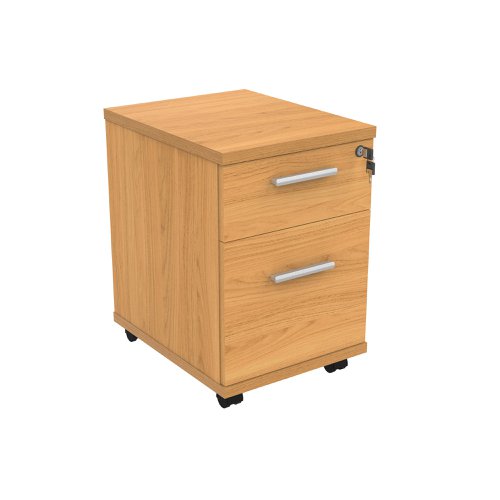 Astin 2 Drawer Mobile Under Desk Pedestal 400x500x590mm Norwegian Beech KF77722