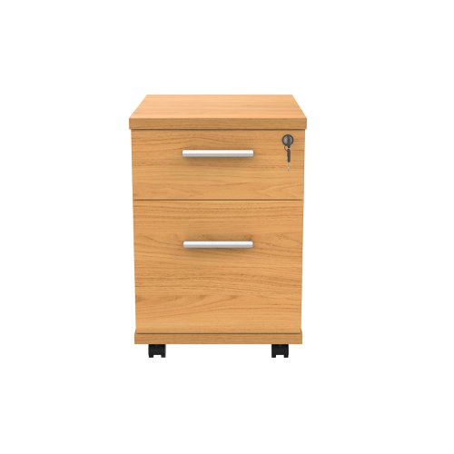 Astin 2 Drawer Mobile Under Desk Pedestal 400x500x590mm Norwegian Beech KF77722 KF77722