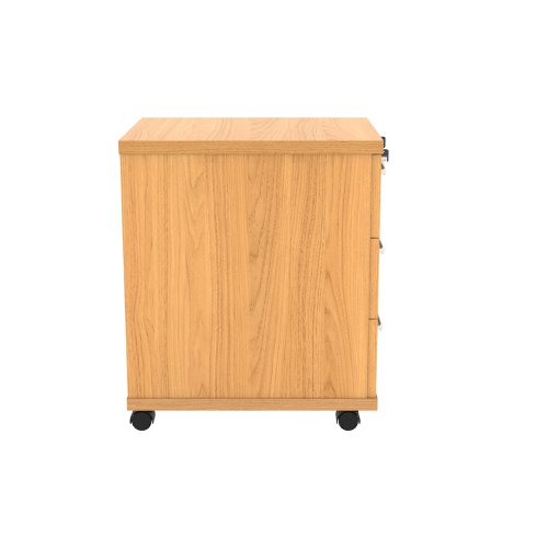 Astin 3 Drawer Mobile Under Desk Pedestal 400x500x590mm Norwegian Beech KF77723