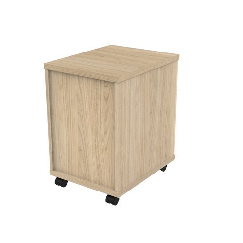 Astin 2 Drawer Mobile Under Desk Pedestal 400x500x590mm Canadian Oak KF77724 KF77724