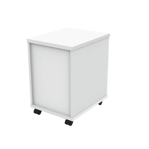 Astin 3 Drawer Mobile Under Desk Pedestal 400x500x590mm Arctic White KF77727