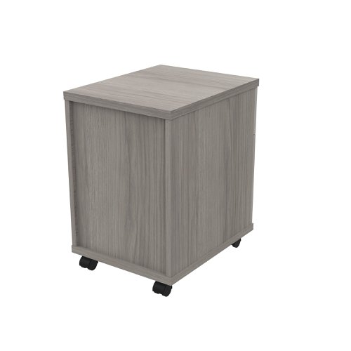 Astin 2 Drawer Mobile Under Desk Pedestal 400x500x590mm Alaskan Grey Oak KF77728 KF77728