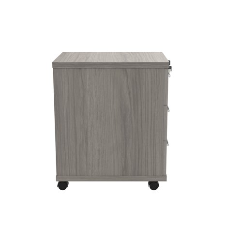 Astin 3 Drawer Mobile Under Desk Pedestal 400x500x590mm Alaskan Grey Oak KF77729