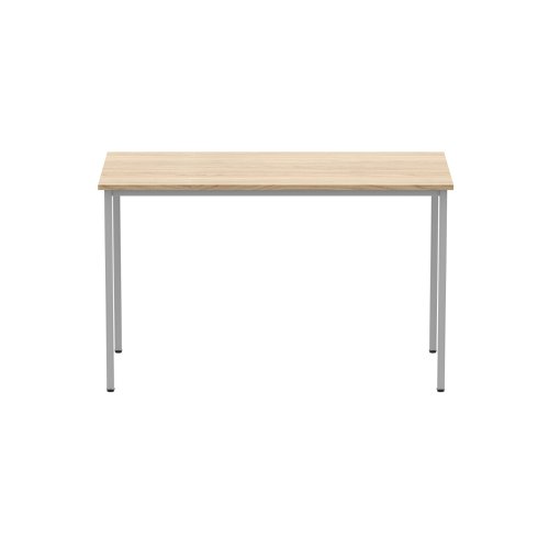 Astin Rectangular Multipurpose Table 1200x600x730mm Canadian Oak/Silver KF77736