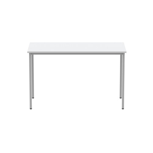 Astin Rectangular Multipurpose Table 1200x600x730mm Arctic White/Silver KF77740