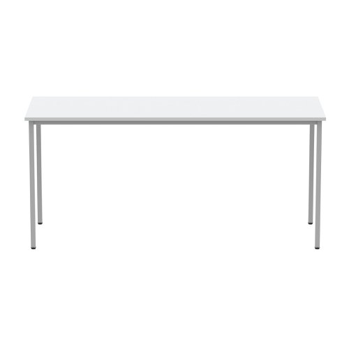 Astin Rectangular Multipurpose Table 1600x600x730mm Arctic White/Silver KF77741