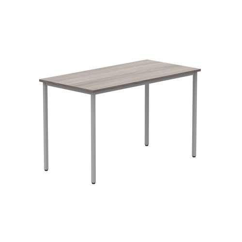 Astin Rectangular Multipurpose Table 1200x600x730mm Alaskan Grey Oak/Silver KF77744