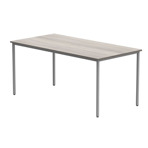 Astin Rectangular Multipurpose Table 1600x800x730mm Alaskan Grey Oak/Silver KF77747