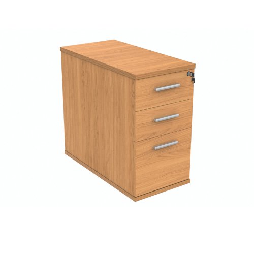 Polaris 3 Drawer Desk High Pedestal 404x800x730mm Norwegian Beech KF77878