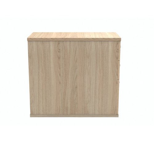 Polaris 3 Drawer Desk High Pedestal 404x800x730mm Canadian Oak KF77879