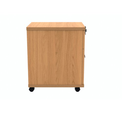 Polaris 2 Drawer Mobile Under Desk Pedestal 404x500x595mm Norwegian Beech KF77882 KF77882