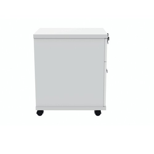 Polaris 2 Drawer Mobile Under Desk Pedestal 404x500x595mm Arctic White KF77886