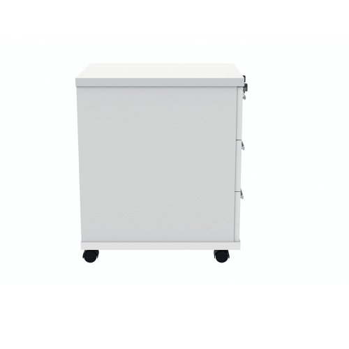 Polaris 3 Drawer Mobile Under Desk Pedestal 404x500x595mm Arctic White KF77887