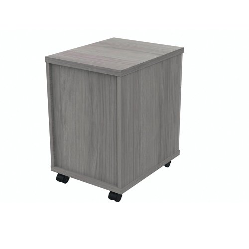 Polaris 2 Drawer Mobile Under Desk Pedestal 404x500x595mm Alaskan Grey Oak KF77888 KF77888