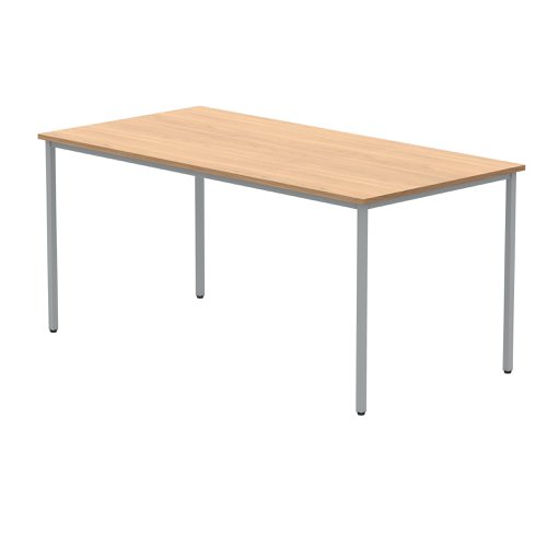 Polaris Rectangular Multipurpose Table 1600x800x730mm Norwegian Beech/Silver KF77893