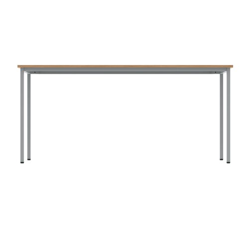 Polaris Rectangular Multipurpose Table 1600x800x730mm Norwegian Beech/Silver KF77893