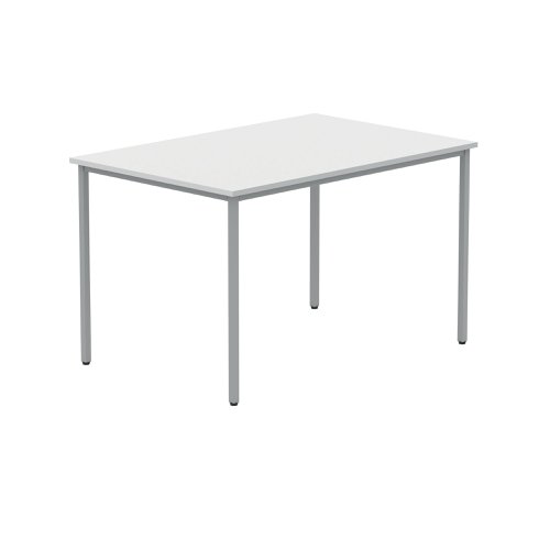 Polaris Rectangular Multipurpose Table 1200x800x730mm Arctic White/Silver KF77900