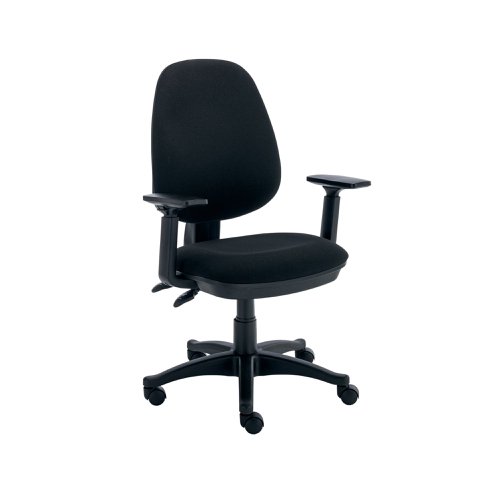 Polaris Nesta Operator Chair 2 Lever Upholstered 590x555x1090mm Black KF77949