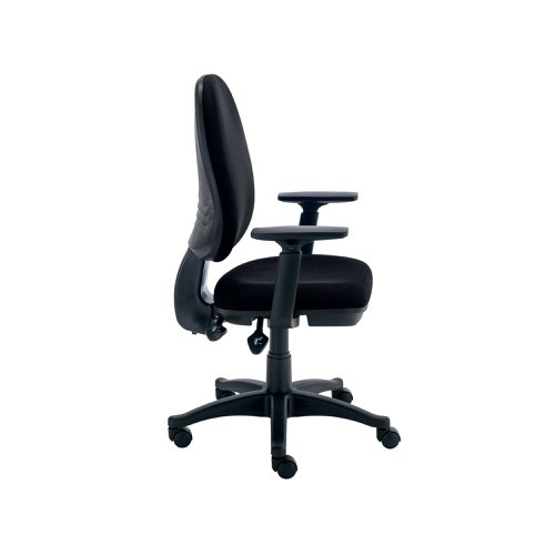 Polaris Nesta Operator Chair 2 Lever Upholstered 590x555x1090mm Black KF77949