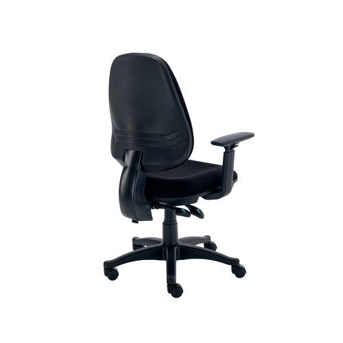 Polaris Nesta Operator Chair 2 Lever Upholstered 590x555x1090mm Black KF77949