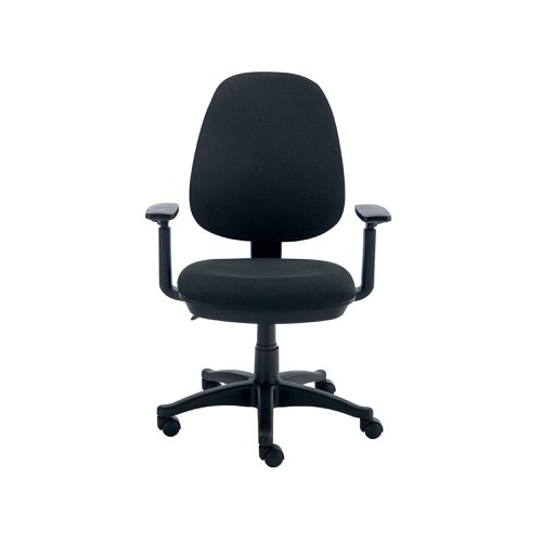 Polaris Nesta Operator Chair 2 Lever Upholstered 590x555x1090mm Black KF77949