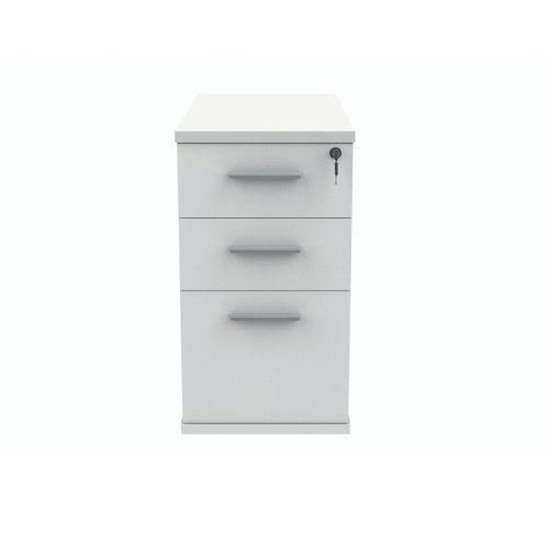 Polaris 3 Drawer Desk High Pedestal 404x800x730mm Arctic White KF78023 KF78023