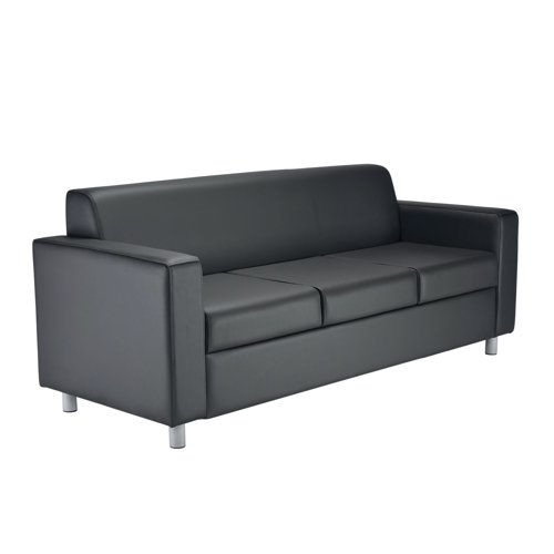 Jemini Iceberg 3 Seater Sofa 1930x750x800mm Polyurethane Black KF78026 | KF78026 | VOW