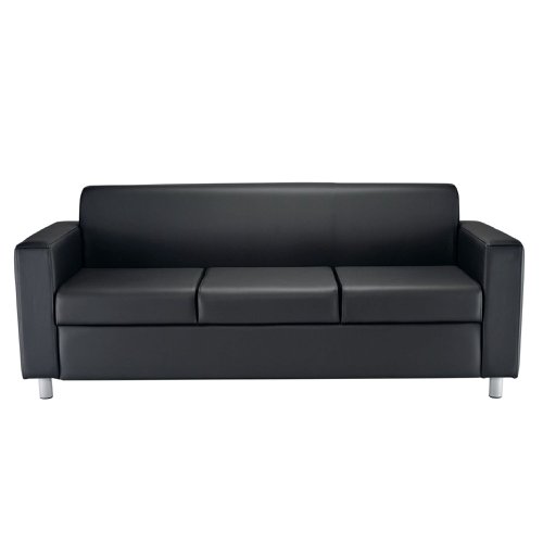 Jemini Iceberg 3 Seater Sofa 1930x750x800mm Polyurethane Black KF78026