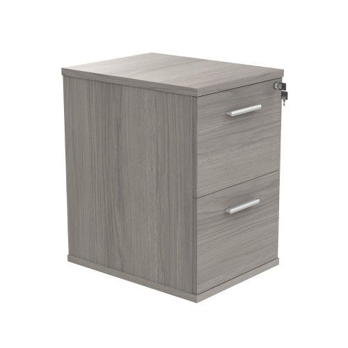 Polaris 2 Drawer Filing Cabinet 460x600x710mm Alaskan Grey Oak KF78104 | VOW