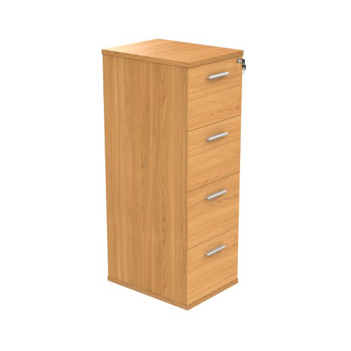 Polaris 4 Drawer Filing Cabinet 460x600x1358mm Norwegian Beech KF78105 | VOW