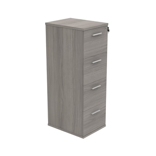 Polaris 4 Drawer Filing Cabinet 460x600x1358mm Alaskan Grey Oak KF78108 | VOW