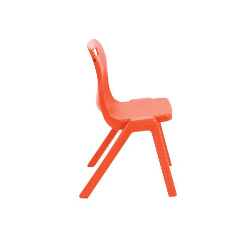 Titan One Piece Classroom Chair 482x510x829mm Orange (Pack of 10) KF78586